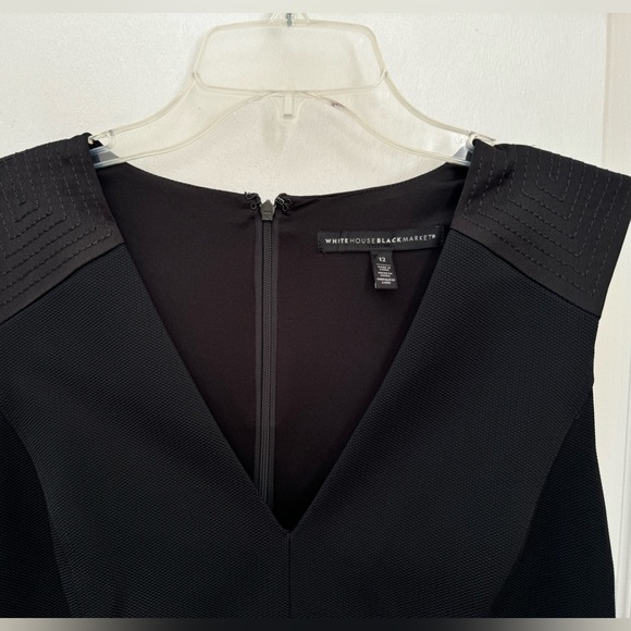 LIKE NEW! WHITE HOUSE BLACK MARKET WOMENS SHEATH DRESS 12. GORGEOUS BLACK DRESS - Picture 5 of 15